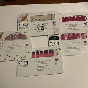 Color Street Pink and Purple Nail Polish Strips Party Set